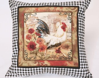 French rooster pillow