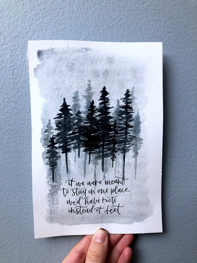 abstract forest watercolor watercolor
