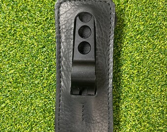 Läderhållare för golftee: Magnetisk bollmarkör, ficka för hålverktyg