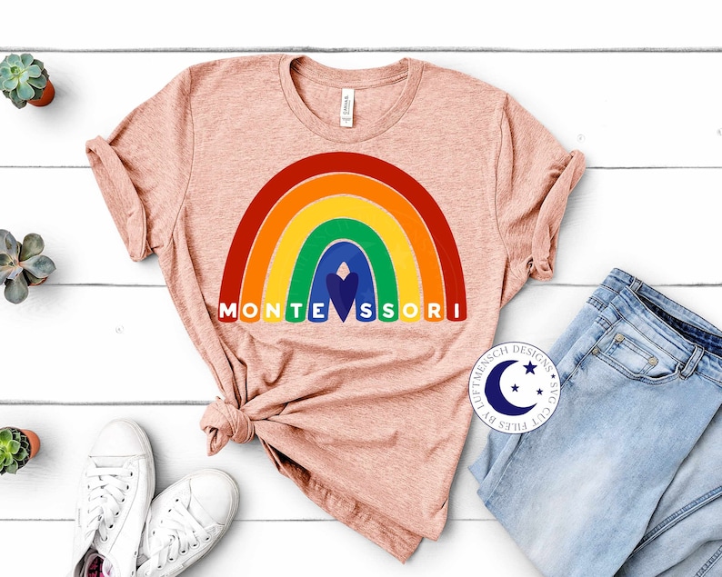 Download Montessori Rainbow SVG File montessori teacher gift svg | Etsy