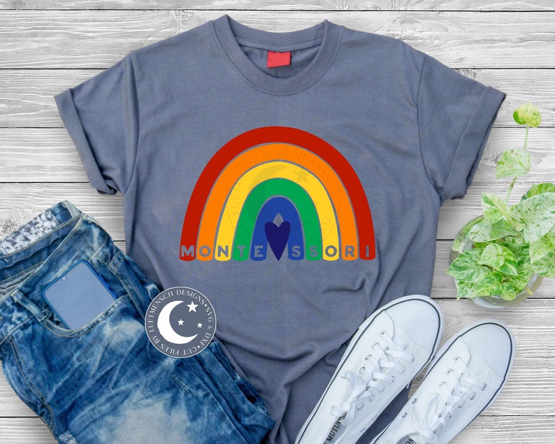 Download Montessori Rainbow SVG File montessori teacher gift svg | Etsy