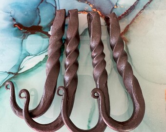 Hand forged Twisted Wall hook