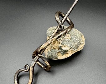 Hand Forged Bronze Infinity Hair Pin