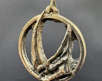 Mudhorn pendant - solid bronze