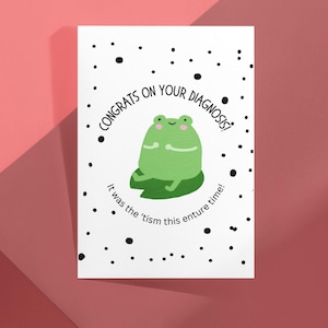 Biglietto di auguri di congratulazioni per la celebrazione della neurodiversità per autismo, ADHD, ADD, dislessia, sindrome di Tourette. Neurosparkly, Neurospicy