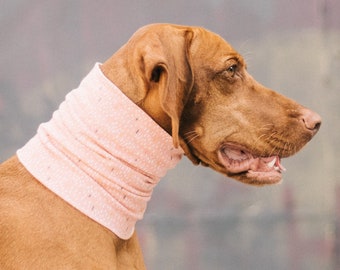 Pink dog snood | Dog ear protector | dog neck warmer | loop scarf for dogs | Puppy scarf | puppy snood | dog birthday present | handmade
