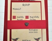 Gothic wedding invitation Pack, Themed wedding invitations, Gothic wedding, Sample invitation