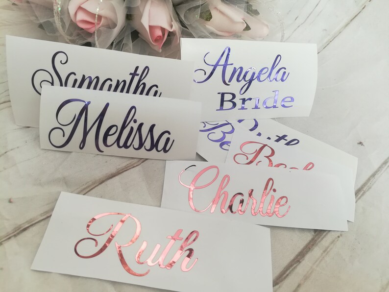 Vinyl Name Decals Champagne Decals Wedding Etsy UK