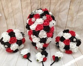 Gothic black and red bouquet