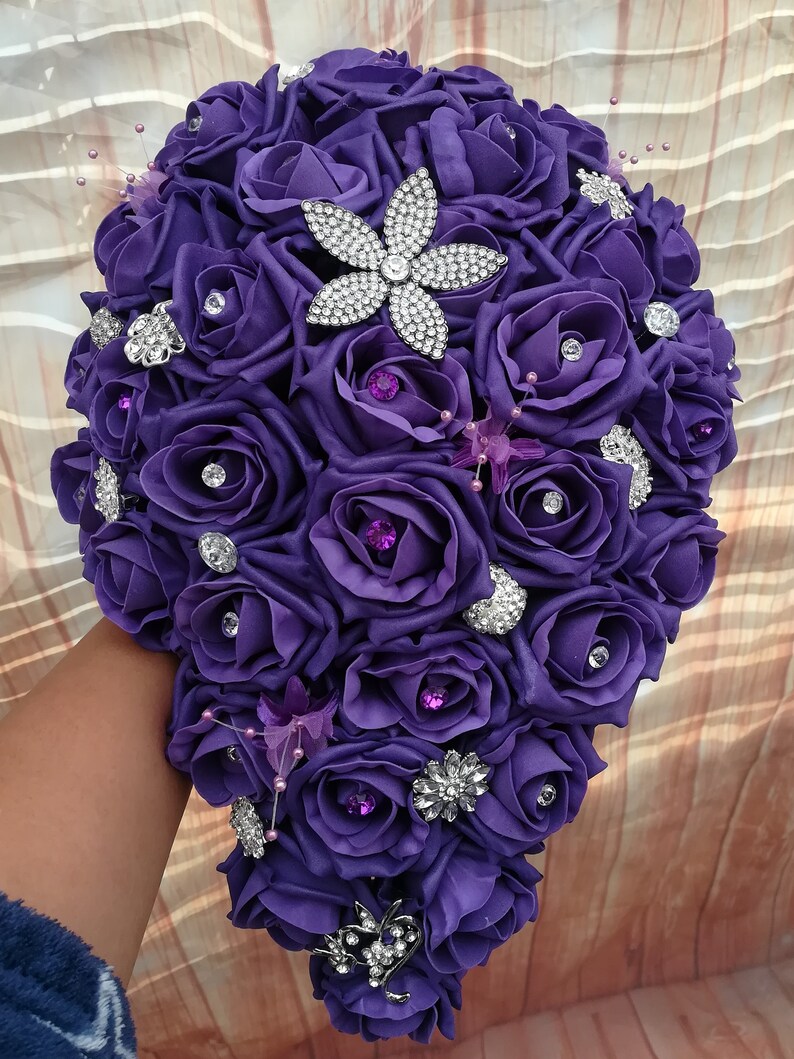 Rainbow wedding bouquet Artificial bouquet package Rainbow themed brooch bouquet