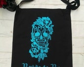 Gothic wedding bag, personalised bride to be
