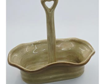 Tabletops Unlimited Fruition Ceramic S&P Shaker Caddy Table Caddy ręcznie malowany