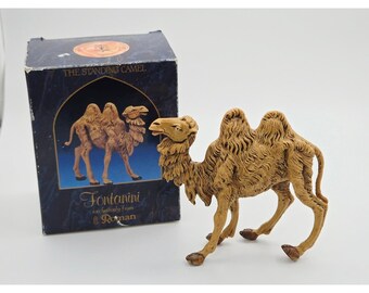 Vintage Fontanini 1983 Bactrian Standing Camel Figurine Italy Two Humped w/Box