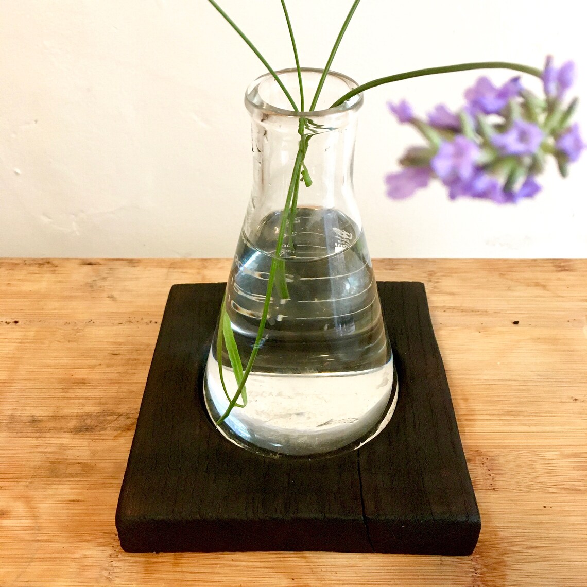 Handmade wood vase stand Bud vase Rustic flower stand with Etsy