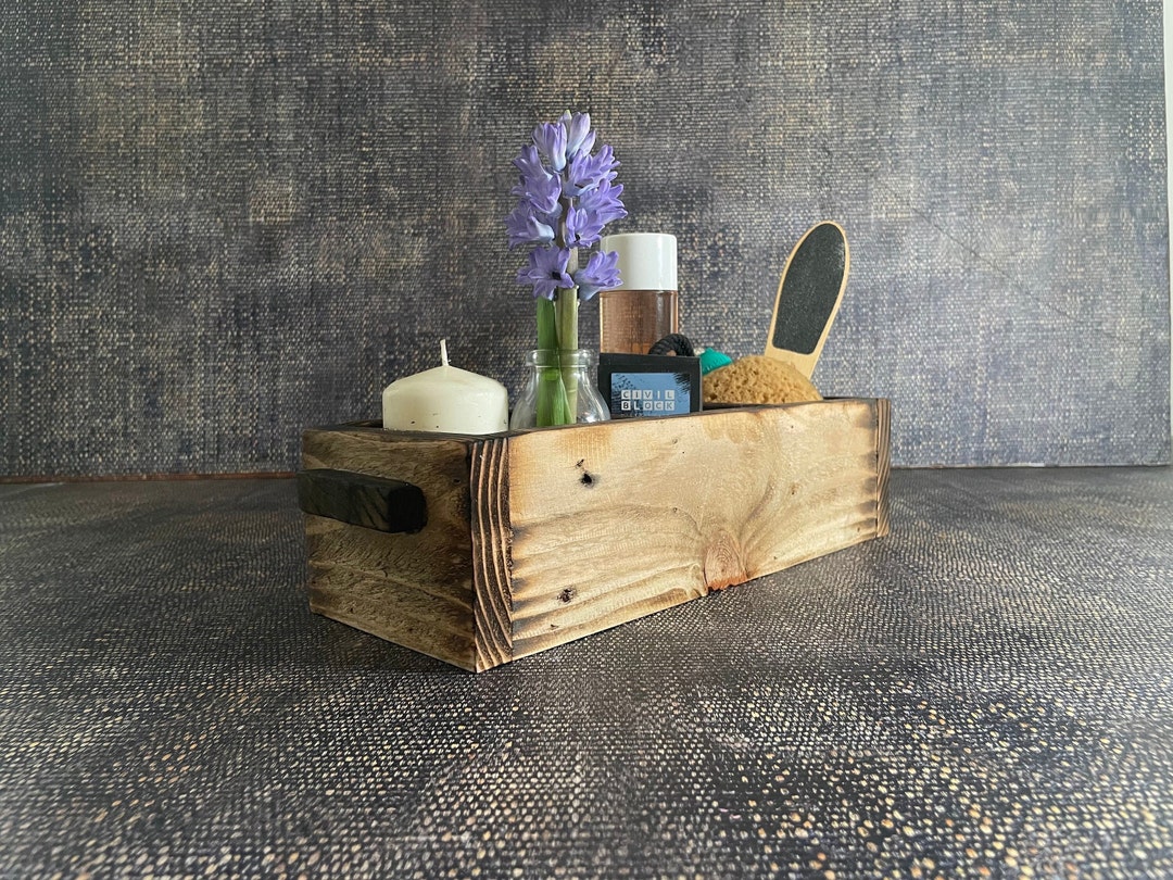 Wooden Bathroom Organiser Box ,rustic Bathroom Accessory,storage Box ...