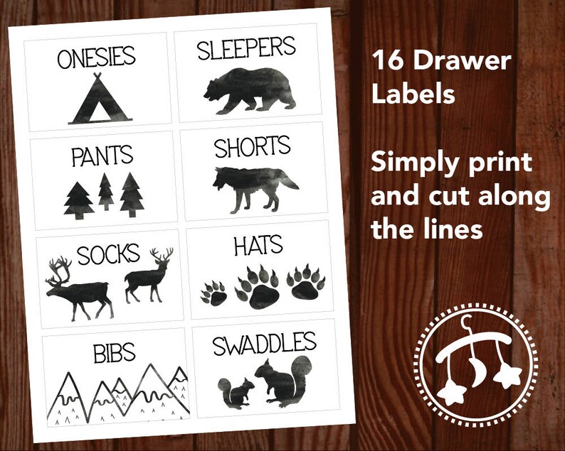 Printable Nursery Drawer Labels Baby Adventure Drawer Labels | Etsy