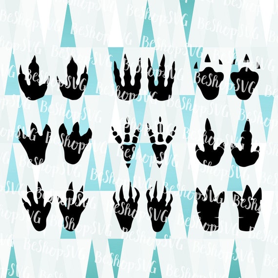 Download Dinosaur Feet Print Svg Paleontology Svg Silhouette Svg Etsy PSD Mockup Templates