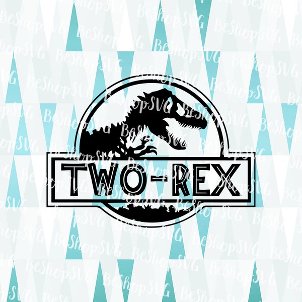 Two rex SVG, 2nd birthday SVG, two years old SVG, iron on file, cut file, png sublimation