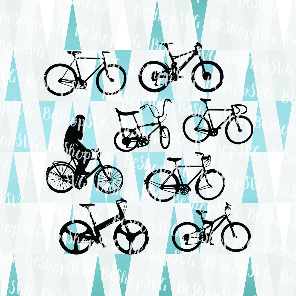 Download Bicycle silhouette SVG Bicycle bundle SVG bicycler SVG | Etsy