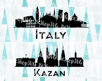 Italy SVG, Kazan SVG, Cities SVG, Rome Svg, Russia Svg, Instant download, Eps - Dxf - Png - Svg