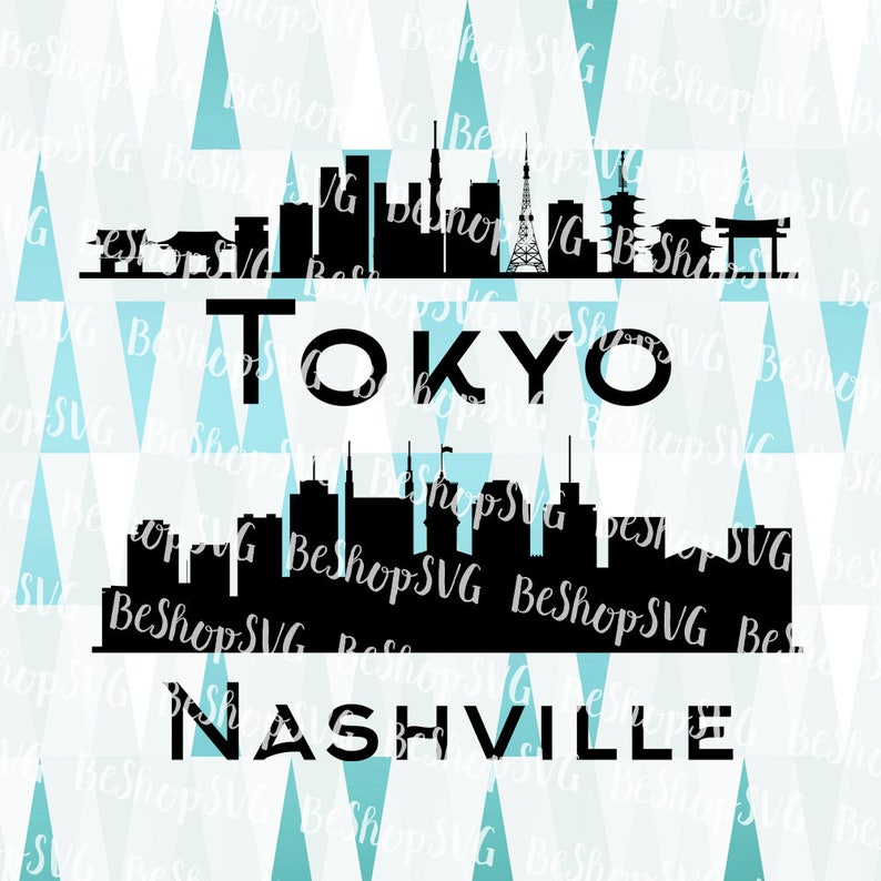 Tokyo City SVG, Nashville SVG, Cities SVG, United States Svg, Japan Svg, Instant download, Eps Dxf Png Svg image 1