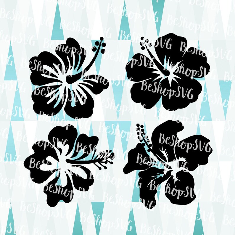 Download Hibiscus Bundle SVG Flower SVG Summer SVG Beach Svg | Etsy