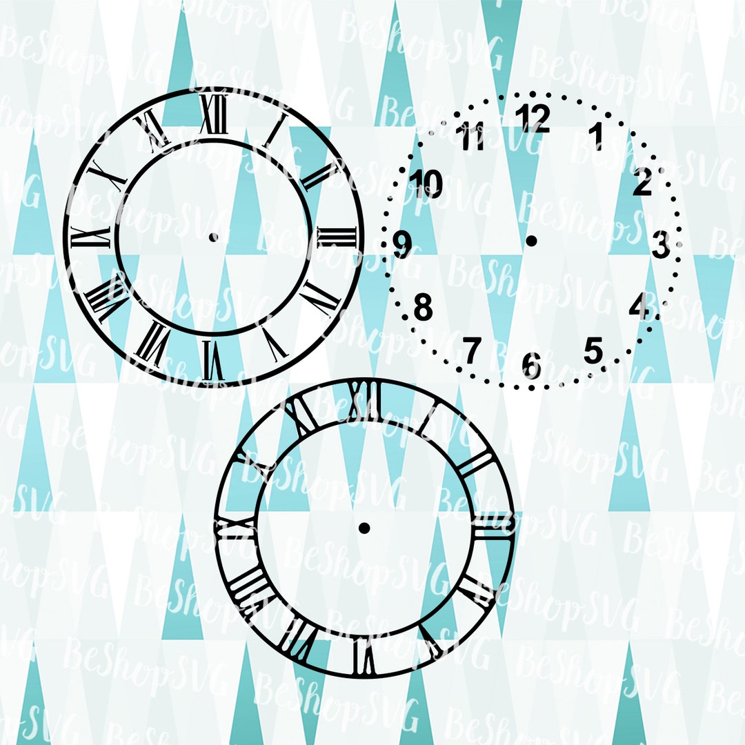 Clock Face SVG, Clock Bundle SVG, DIY Clock Face Svg, Instant Download ...