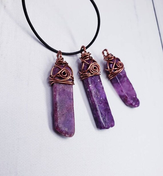 healing crystal healing gemstone Lepidolite necklace anxiety necklace lavender lepidolite Angel wing necklace chakra reiki necklace