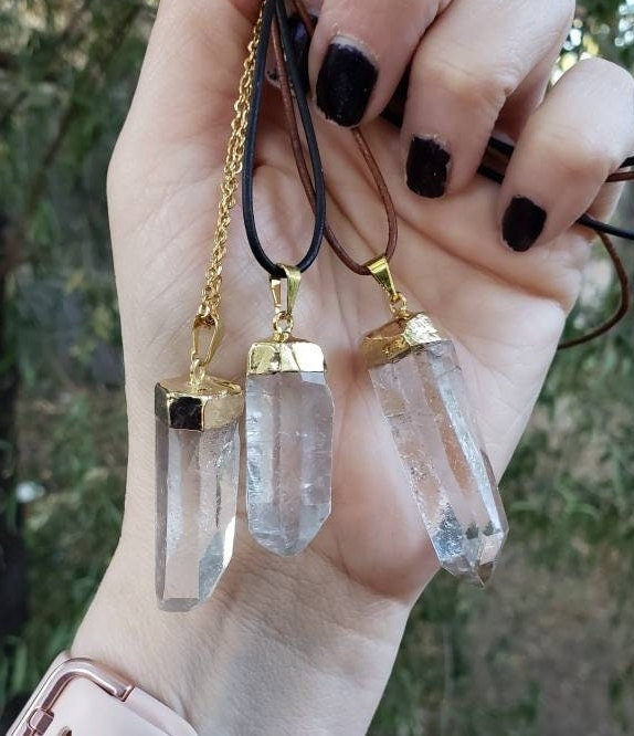 Faith Jems Clear Quartz Crystal Necklace #13 – YLANG YLANG fine jewelry