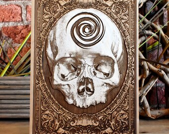 Gothic Dark Art, Occult Art, Gothic Decor, Goth Gothic Gift, Macabre Weird Creepy, Woodcut Wall Poster, Skull Decor Art, Oddity & Curiosity