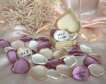 Personalized Rose Petals Mauve, Champagne, Ivory Petals Mauve Wedding Decor Flower Girl Petals Bridal Shower Decor Mauve Aisle Runner Decor