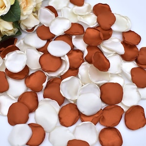Terracotta Rose Petals, Ivory Petals Terracotta Wedding Decor Cinnamon Petals Cinnamon Wedding Decor Flower Girl Petals Fall Wedding Decor
