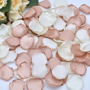 Dusty Rose Petals, Ivory Rose Petals Dusty Rose Wedding Decorations Flower Girl Petals Boho Wedding Decor Aisle Runner Decor Bridal Shower