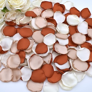 Terracotta Petals, Dusty Rose Petals, Ivory Petals Terracotta Wedding Decor Dusty Rose Wedding Decor Flower Girl Petals Fall Wedding Decor