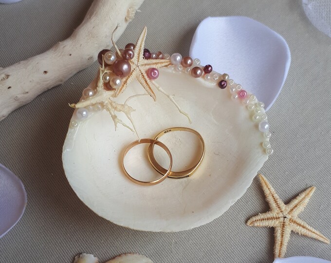 Shell Ring Holder Wedding Ring Holder Seashell Bearer Etsy