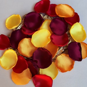 NEW Burgundy Rose Petals Red Petals Orange Flower Petals Yellow Petals Country Wedding Decor Barn Wedding Fall Wedding Decor Autumn Colors