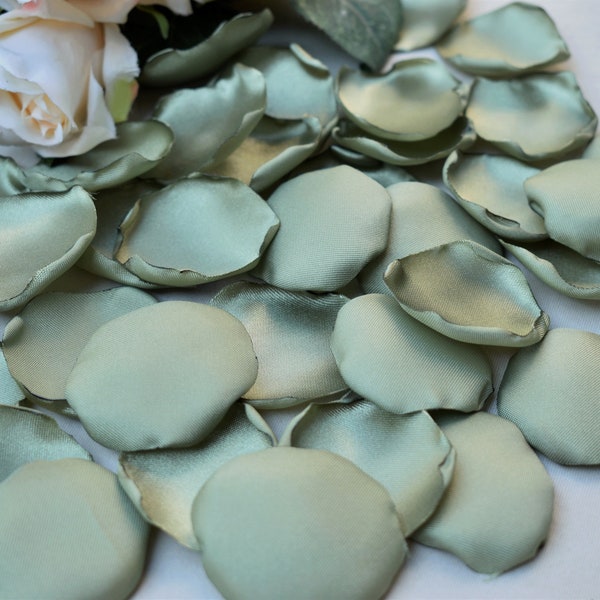 Sage Green Rose Petals Olive Green Petals Greenery Wedding Decorations Sage Green Wedding Decor Boho Wedding Decor Olive Flower Girl Petals