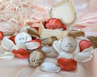 Personalized Rose Petals Sage Green, Terracotta, Taupe, Ivory Petals Wedding Decor Flower Girl Petals Bridal Shower Decor Greenery Wedding