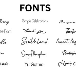 a bunch of different types of font on a white background