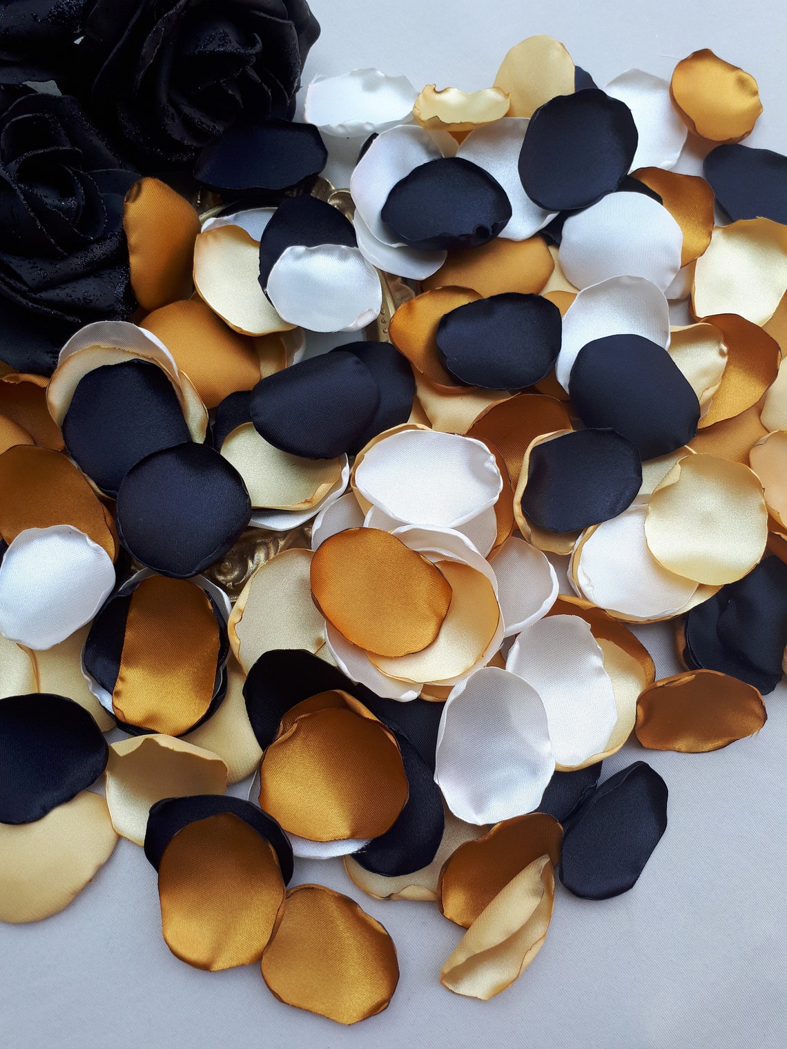 Black Rose Petals Gold Rose Petals Copper Flower Petals Etsy