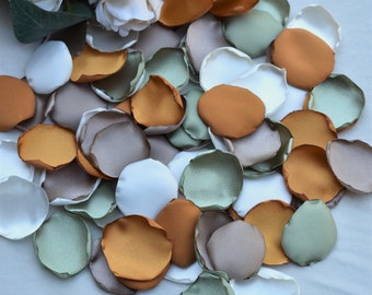 Terracotta Wedding Decor, Terracotta, Sage Green, Taupe, Ivory Rose Petals Fall Wedding Decorations Aisle Runner Decor Sage Green Wedding