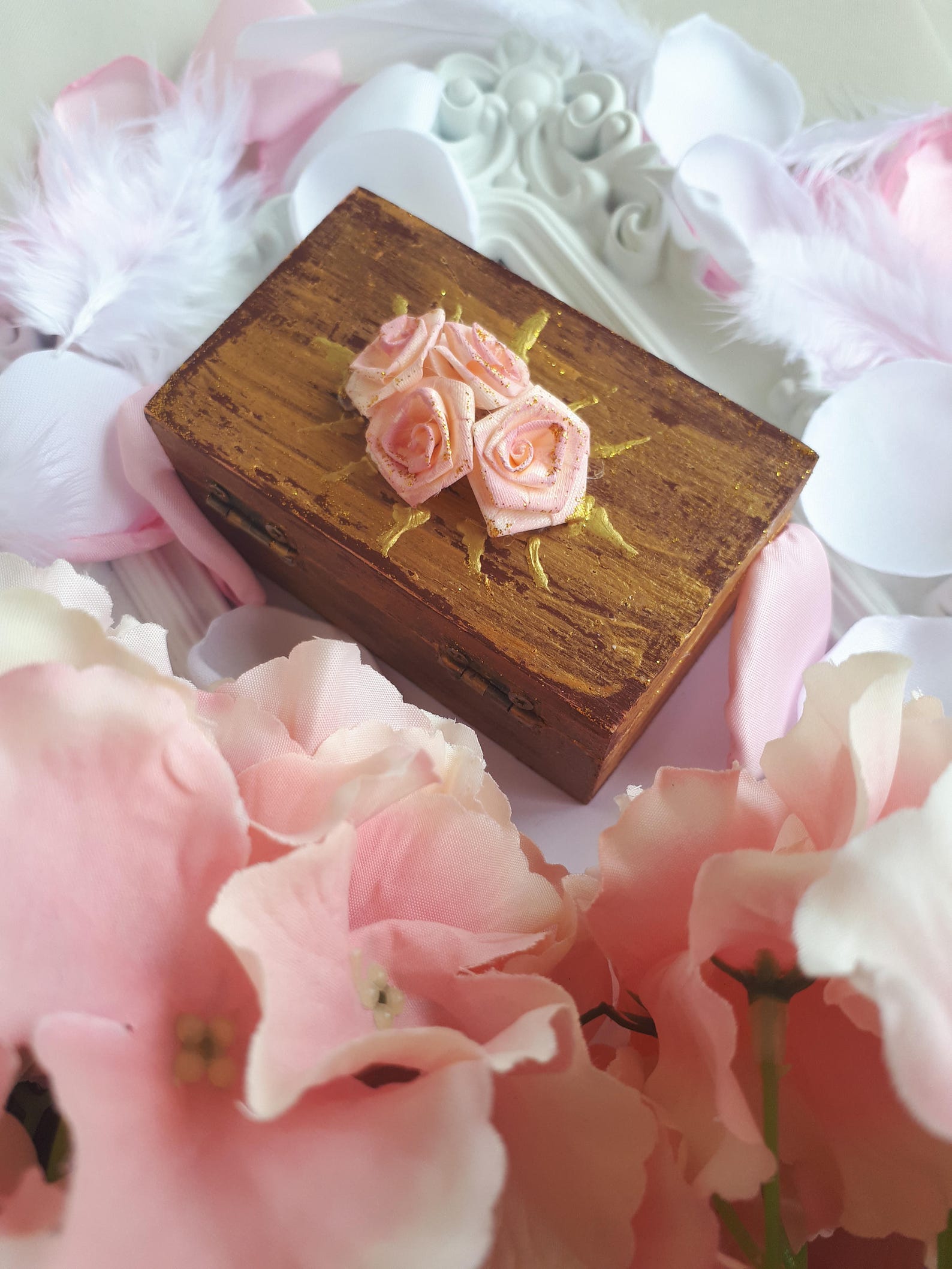 Beauty and the Beast Inspired Ring Bearer Box Red and Gold Etsy