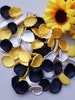 Sunflower Petals Yellow Black And Ivory Satin Petals Mix Sunflower Wedding Rustic Rose Petals Rustic Wedding Summer Party Barn Decoration 