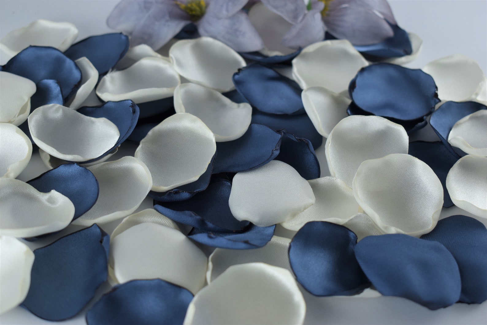Steel Blue Rose Petals Ivory Flower Petals Steel Blue Wedding Etsy