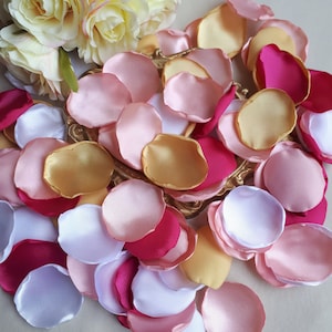 Disney Sleeping Beauty Aurora Inspired Hot Pink, Gold, Blush & White Handmade Petals Disney Wedding Decorations Birthday Party Decorations