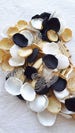 Black, Gold & White Satin Petals Golden Hearts, Elegant Wedding Flower Girl Petals Gold Party Supplies Gatsby Wedding Southern Chic Wedding