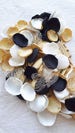 Black, Gold & White Satin Petals Golden Hearts, Elegant Wedding Flower Girl Petals Gold Party Supplies Gatsby Wedding Southern Chic Wedding 