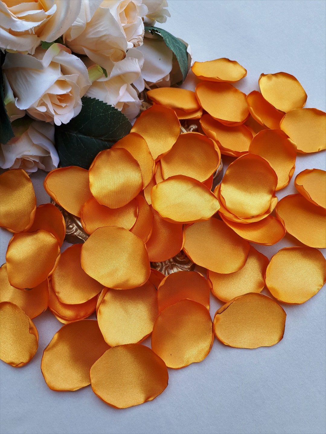 Burnt Orange Rose Petals Wedding Decorations Flower Girl Petals Burnt