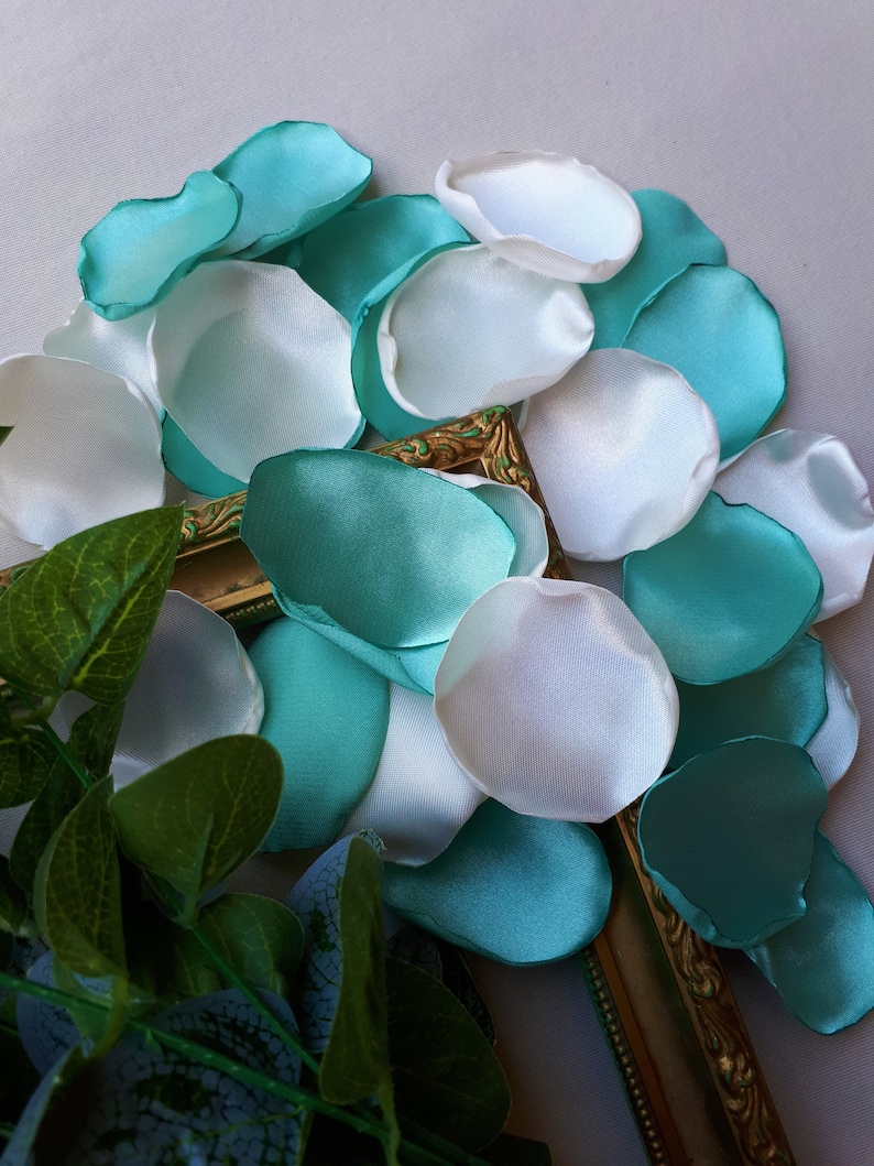Mint Rose Petals White Flower Petals Beach Wedding Etsy