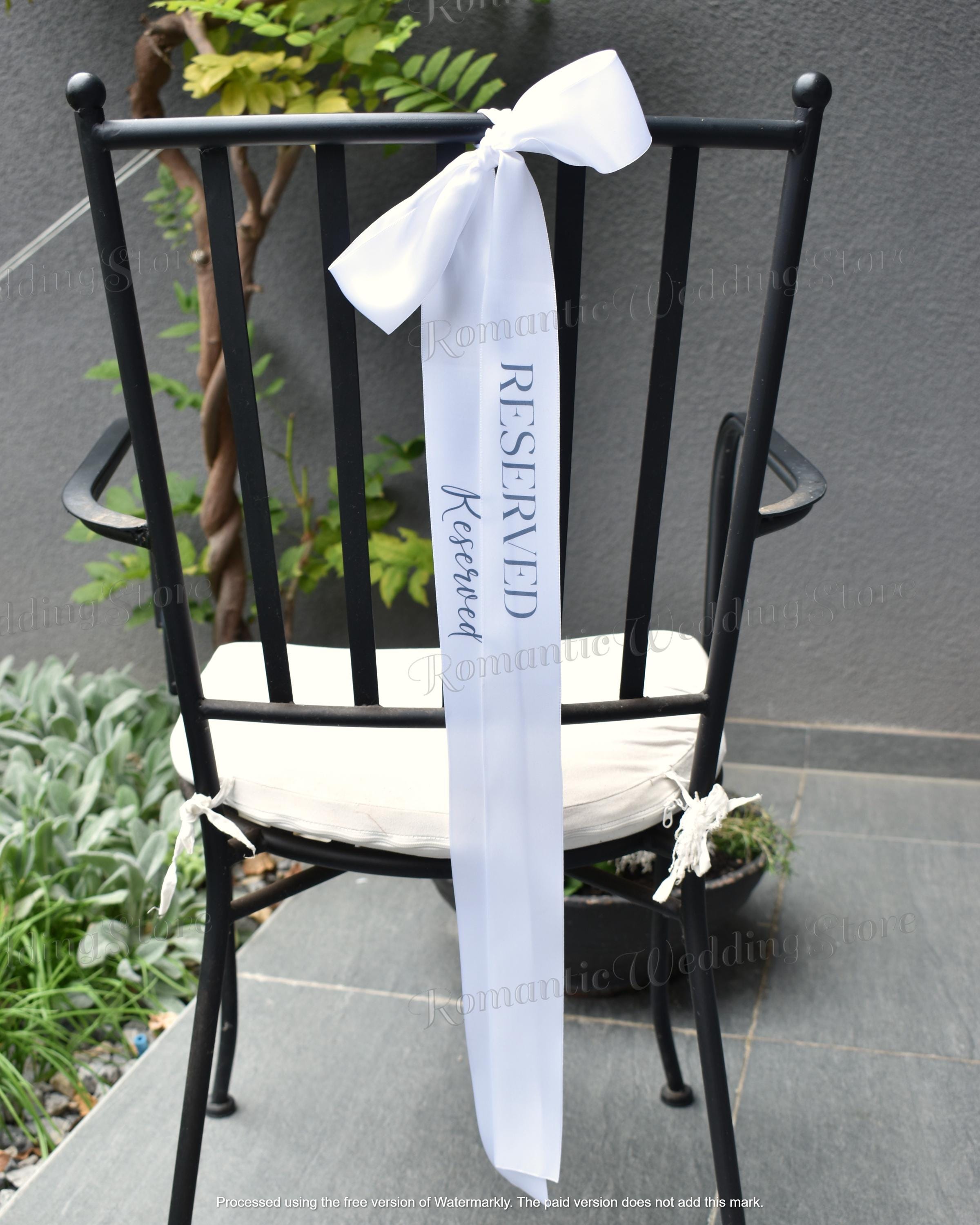 Personalized Wedding Chair Seating Ribbon, Personalized Satin Ribbon ...